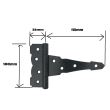 Balama lunga de exterior Strend Pro MH025402, culoare neagra, 115 mm