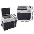 Lada frigorifica cu compresor Vevor Troller, Bluetooth, USB, Led, 12/24 V DC, 110-240 V AC, capacitate 50 l, -20 ℃ pana la 20 ℃, 631 x 378 x 550 mm