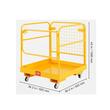 Platforma de siguranta pentru stivuitor, Vevor max 544 kg, 4 roti, Pliabil, Otel