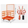 Platforma de ridicat pentru stivuitor Vevor max 635 kg, 4 roti, Otel