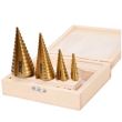 Set 4 burghie pentru metal, in trepte, Sthor 22617, dimensiune 4-39 mm, HSS