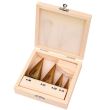Set 4 burghie pentru metal, in trepte, Sthor 22617, dimensiune 4-39 mm, HSS