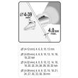 Set 4 burghie pentru metal, in trepte, Sthor 22617, dimensiune 4-39 mm, HSS