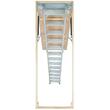 Scara pentru mansarda, 12 trepte, Aluminiu/Lemn, max 160 kg, brat amortizare hidraulic