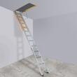 Scara pentru mansarda, 12 trepte, Aluminiu/Lemn, max 160 kg, brat amortizare hidraulic