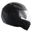 Casca protectie moto cu ochelari integrati, Slot Bluetooth, Lentila parasolar si lentila transparenta, Unisex, Negru Mat, Marimea XL