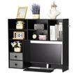 Raft multifunctional pentru birou, 7 etaje, 94 x 25.4 x 79.2 cm, Negru