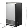Aparat de facut gheata, 54 kg/zi, Stocare 14 kg, Afisaj led, Auto-Curatare, Inox, 36 de cuburi pe ciclu, 2 x tipuri de alimentare apa