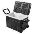 Cutie frigorifica cu compresor tip Troller, 12V/24V DC 100-240V AC, Capacitate 78 l, -20℃ până la 20℃, 2 x Roti, Bluetooth