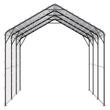 Copertina auto carport, 3 x 4.5 x 3.15 m, cadru si acoperis otel galvanizat, prelata laterala, 8 coloane