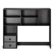 Raft multifunctional pentru birou, 7 etaje, 94 x 25.4 x 79.2 cm, Negru