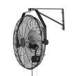 Ventilator oscilant de perete, IP44, diametru 450 mm, Metal, 80 W, 3 viteze, unghi de rotatie reglabil
