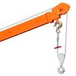 Macara cu brat telescopic pentru camioneta, pivotanta la 360 de grade, Capacitate 1000 kg, palan electric, Telecomanda fara fir
