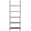 Raft metalic cu 5 x polite incluse din lemn, profil patrat 20x20 mm, Vivatechnix Industrial, 640 x 300 x 1825 mm, Negru