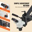 Microscop pentru bijuterii, multi-directional, Zoom 7-45x, Lumina led 35000 lm, Distanța binoculară 50-75 mm