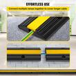 Set 4 rampe pentru cabluri, max 10000 Kg, 1 x canal, Galben/Negru, 102 x 15.5 x 3 cm
