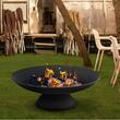 Vatra foc pentru terasa, camping, Fonta, Diametru 760 mm, Negru, Inaltime 28 cm