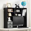 Raft multifunctional pentru birou, 7 etaje, 94 x 25.4 x 79.2 cm, Negru