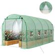 Sera tip tunel cu sistem de udare, 4.48x1.97x1.97 m, usa cu fermoar, cadru otel, 8 x ferestre