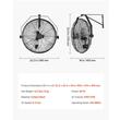 Ventilator oscilant de perete, IP44, diametru 450 mm, Metal, 80 W, 3 viteze, unghi de rotatie reglabil