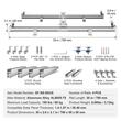 Kit montare panou fotovoltaic 100-300 W, max 69 kg, Aluminiu, 760 x 65 x 80 mm