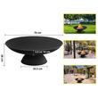 Vatra foc pentru terasa, camping, Fonta, Diametru 760 mm, Negru, Inaltime 28 cm