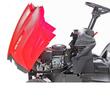 Tractoras pentru gazon, GeoTech 7.5 CP, Diametru taiere cu 2 lame 68.5 cm, Inaltime taiere 35-75 mm, 6 viteze, volum cos 220 l, Lumini led