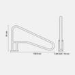 Balustrada aluminiu pentru piscina, 1395 x 810 x 100 mm, Capacitate 100 kg, protectie UV, accesorii montaj incluse