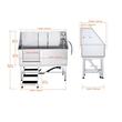 Cada pentru animale de companie, Inox, Accesorii complete dus, baterie, Scara, max 200 kg, 1500x1500x700 mm, deschidere usa stanga