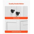 Dulap de baie, 2 usi, MDF, Alb, 3 rafturi, 300 x 600 x 800 mm, kit anti-rasturnare, pentru accesorii baie