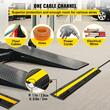 Set 4 rampe pentru cabluri, max 10000 Kg, 1 x canal, Galben/Negru, 102 x 15.5 x 3 cm