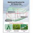 Sera tip tunel cu sistem de udare, 4.48x1.97x1.97 m, usa cu fermoar, cadru otel, 8 x ferestre