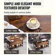 Masuta de cafea Lift Top, 2 in 1 Desktop birou Extensibil in 2 parti, 1000 x 500 x 552 mm, Maro, buzunare depozitare, Lumina ambientala, 2 prize, 2 porturi USB