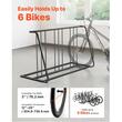 Suport pentru 9 biciclete, Otel carbon, 1200 x 540 x 712 mm, Negru