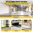 Set 4 rampe pentru cabluri, max 10000 Kg, 1 x canal, Galben/Negru, 102 x 15.5 x 3 cm