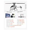 Elicopter cu telecomanda, 2.4 Ghz,4 canale, Timp de zbor 39 min, control al zborului cu menținere a altitudinii, giroscop pe 6 axe