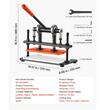 Dispozitiv manual de taiat si embosat piele, 280 x 140 mm, Presiune 1.5 Tone, Cursa 12 mm, Arbore dublu de ghidare