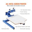 Imprimanta serigrafie clasica, 1 x culori, 1 x statii, zona imprimare 54 x 45 cm, Otel