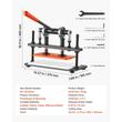 Dispozitiv manual de taiat si embosat piele, 260 ​​x 120 mm, Presiune 1.5 Tone, Cursa 12 mm, Arbore dublu de ghidare