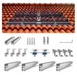 Kit montare panou fotovoltaic 100-300 W, max 69 kg, Aluminiu, 760 x 65 x 80 mm