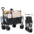 Carucior pliabil pentru gradina, camping, 955x900x600 mm, Capacitate 160 kg, Otel/Nylon