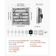 Ventilator evacuare pentru spatii comerciale 622 mm, Jaluzele automate, carcasa Otel, 136 W, 50 dB, 11300 m³/h