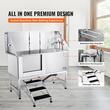 Cada pentru animale de companie, Inox, Accesorii complete dus, baterie, Scara, max 200 kg, 1500x1500x700 mm, deschidere usa stanga