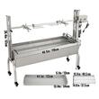 Gratar pe carbune cu capac si rotisor electric 40W, Otel Inoxidabil, Roti blocabile, inaltime de gatit reglabila, 147 x 45 x 106 cm