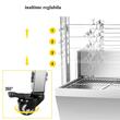 Gratar pe carbune cu capac si rotisor electric 25W, Inox, Roti blocabile, inaltime de gatit reglabila, cu deflector