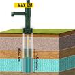 Cismea pentru gradina, Fonta, adancime de pompare max 6 m, Verde, 40 x 15 x 65 cm