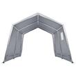 Cort depozitare pentru gradina, 213.4 x 365.8 x 224.3 cm, Gri, Cadru Otel galvanizat 