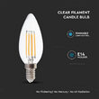 Bec led cu filament, tip lumanare, E14, Dimabil, 4W, 3000K