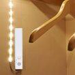 Banda led 2835, Lungime 1 m, 2.4W, 2700K Lumina neutra, senzor miscare, Alimentare baterii 4 x AAA, IP65