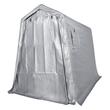 Cort depozitare pentru gradina, 182.9 x 243.8 x 213.4 cm, Gri, Cadru Otel galvanizat, 1 x fereastra